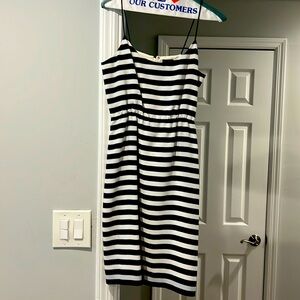 Woman’s black and white spaghetti dress J crew factory